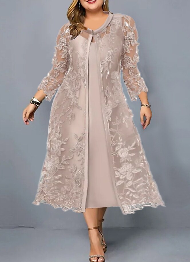 Women's Plus Size Curve Two Piece Dress