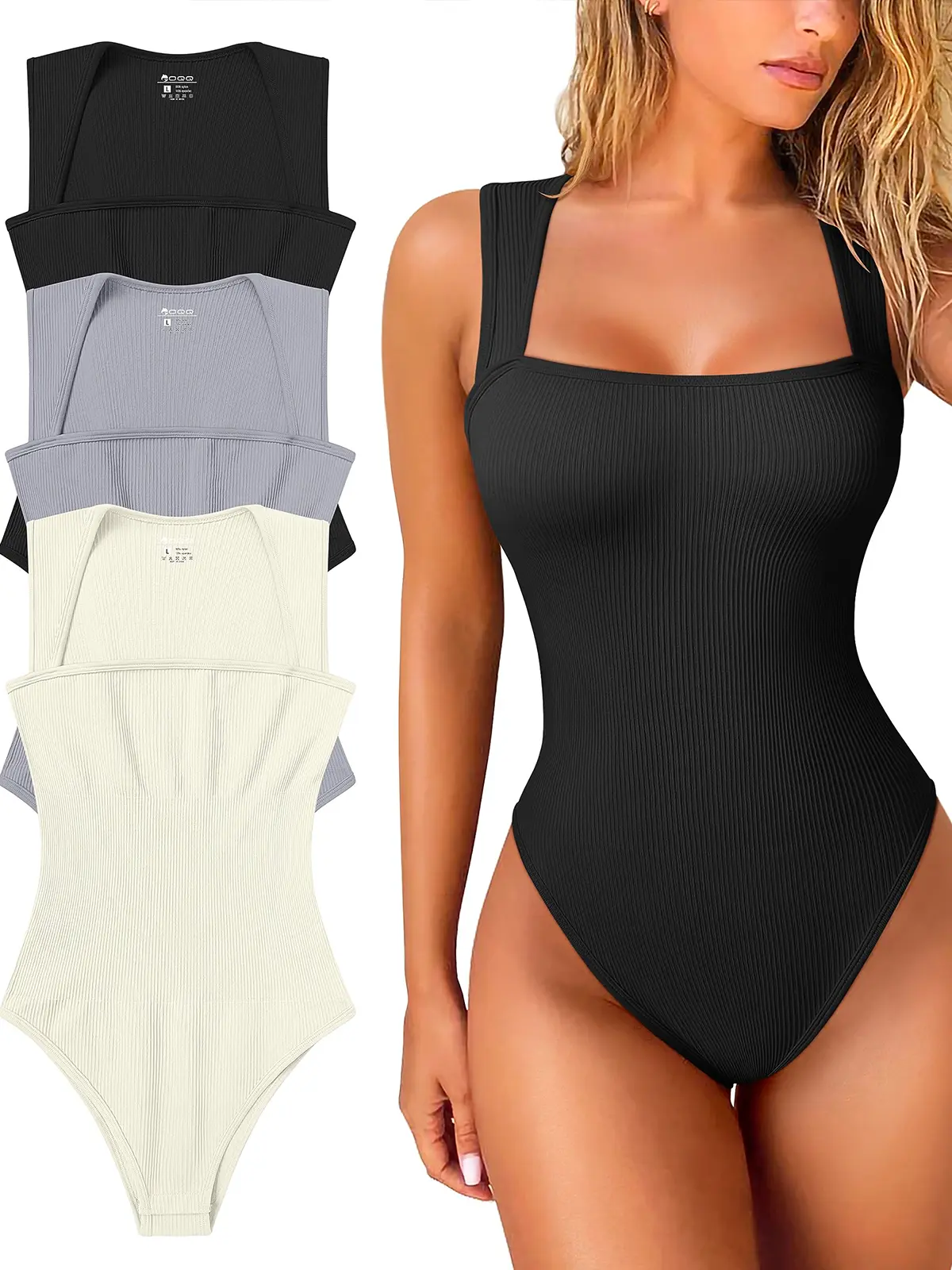 🔥LAST DAY 90% OFF🔥Ribbed Sleeveless Bodysuit