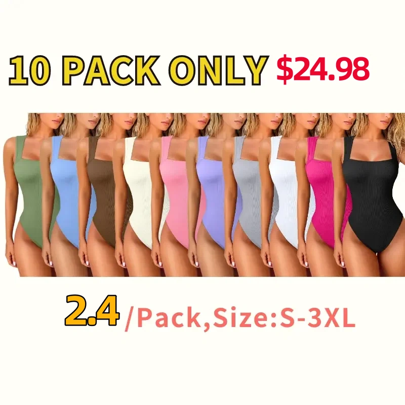 🔥LAST DAY 90% OFF🔥Ribbed Sleeveless Bodysuit