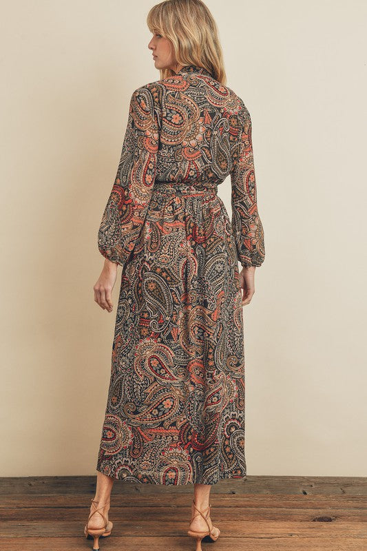 Paisley Maze Wrap Dress