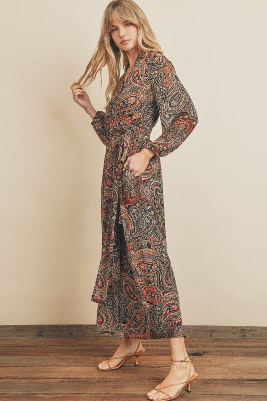 Paisley Maze Wrap Dress