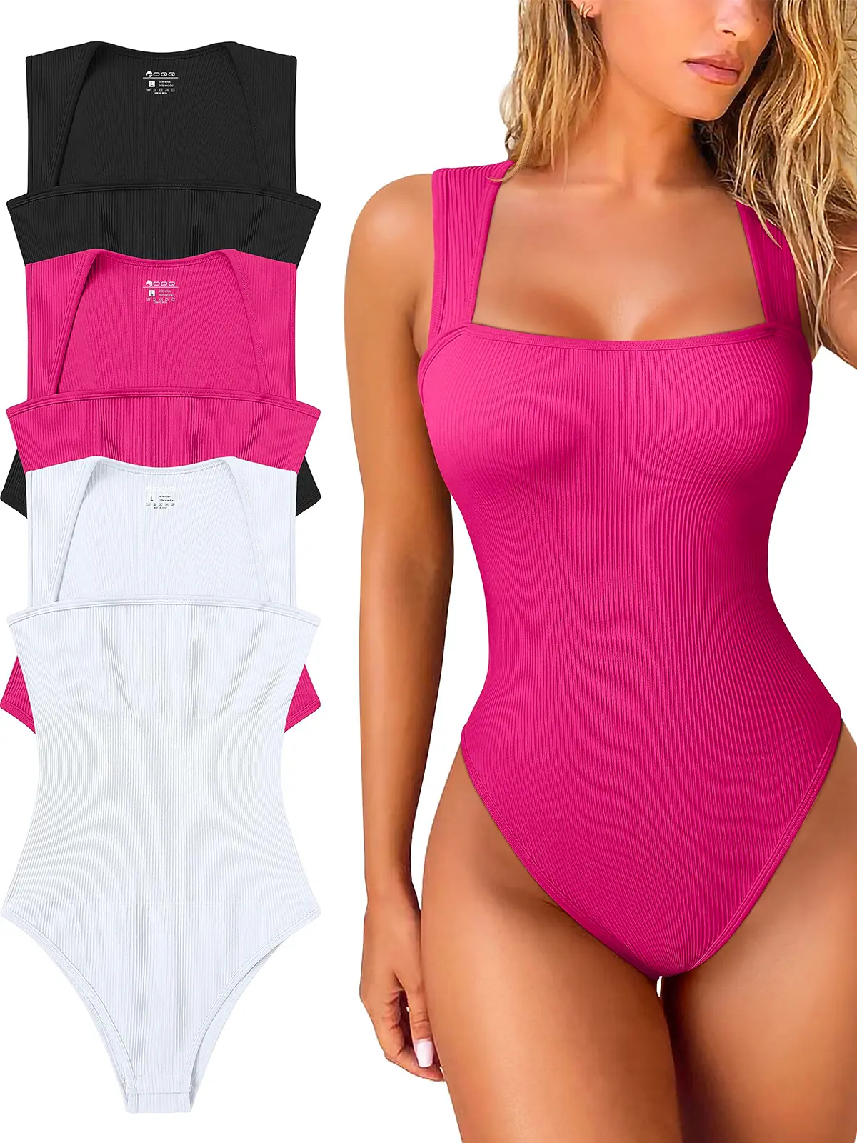 🔥LAST DAY 90% OFF🔥Ribbed Sleeveless Bodysuit