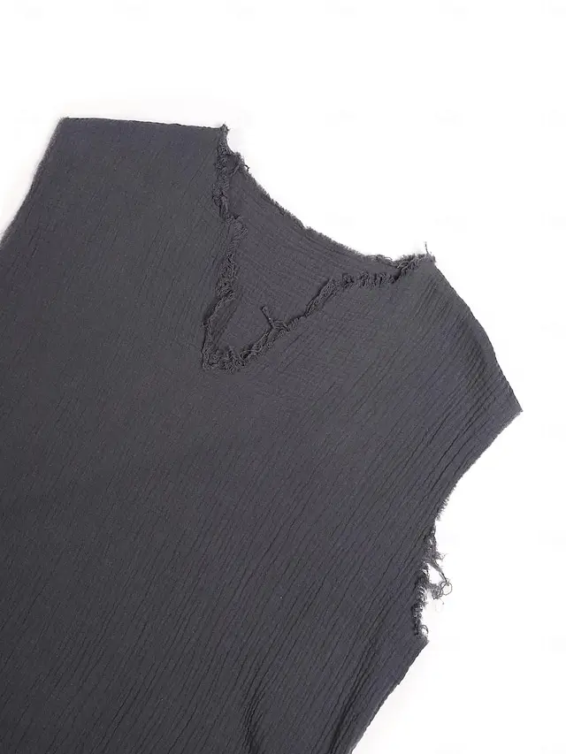 5 PACK-Men's Shirt Linen Shirt Summer Shirt Beach Wear White Wine Blue Dark Grey Sleeveless Plain V Neck Summer Hawaiian Holiday Clothing Apparel