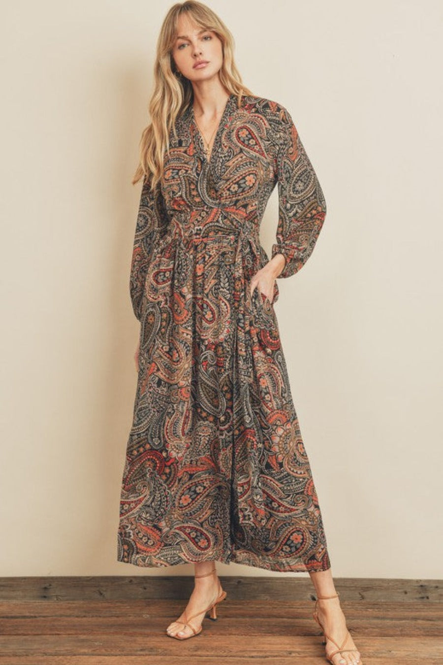Paisley Maze Wrap Dress