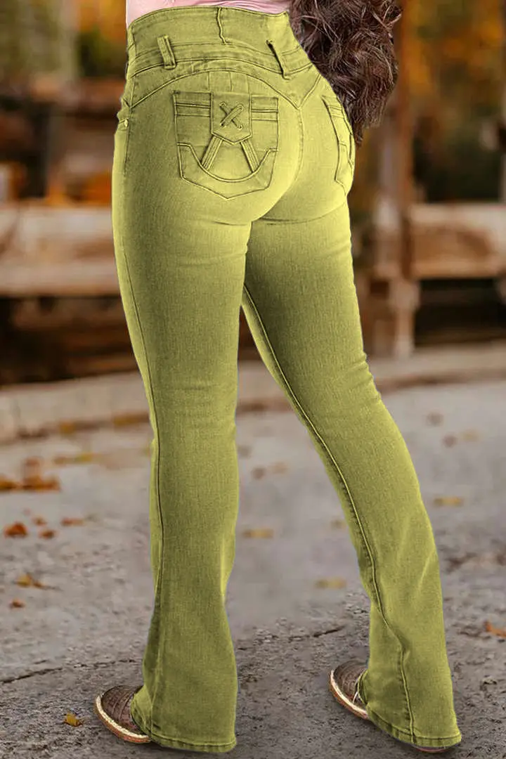 🔥7 Colors Pack only $24.99 🔥⚡LIMITED SALE-High-Waist Button Fly Flare Jeans