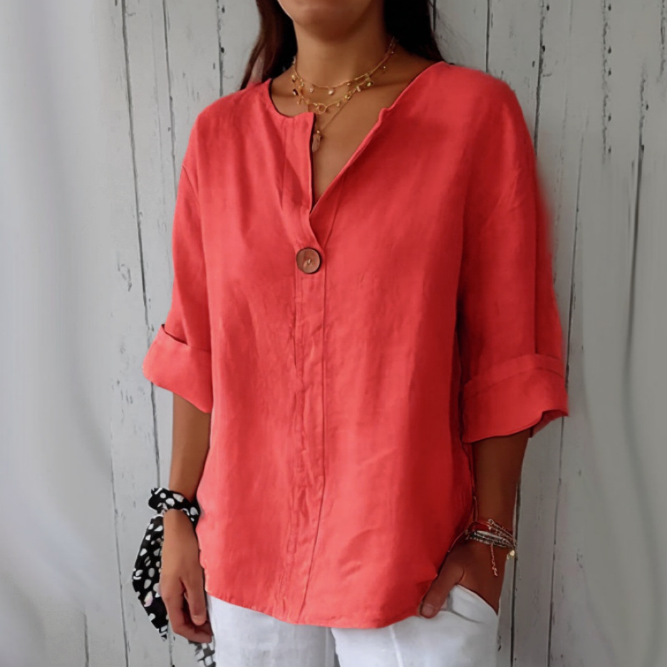 Women's Casual Cotton Linen Shirt 1b4e
