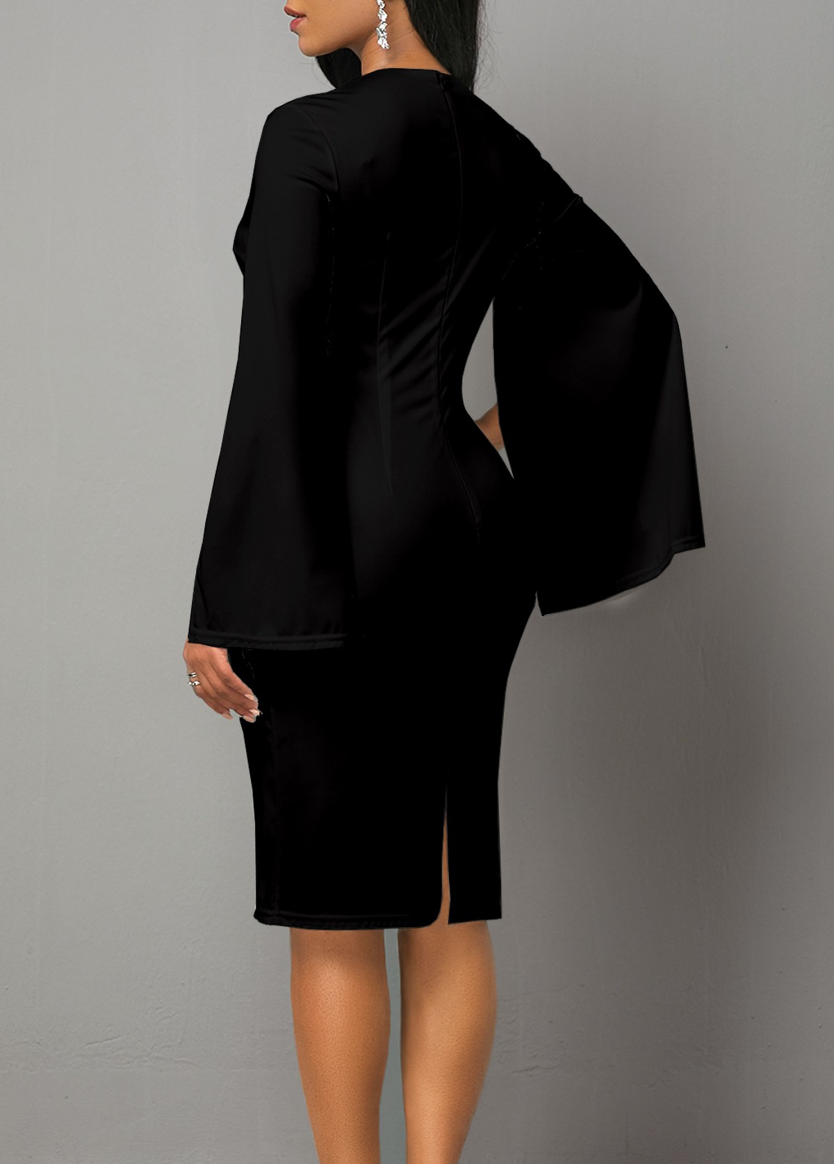 Floral Print Long Sleeve Round Neck Dress