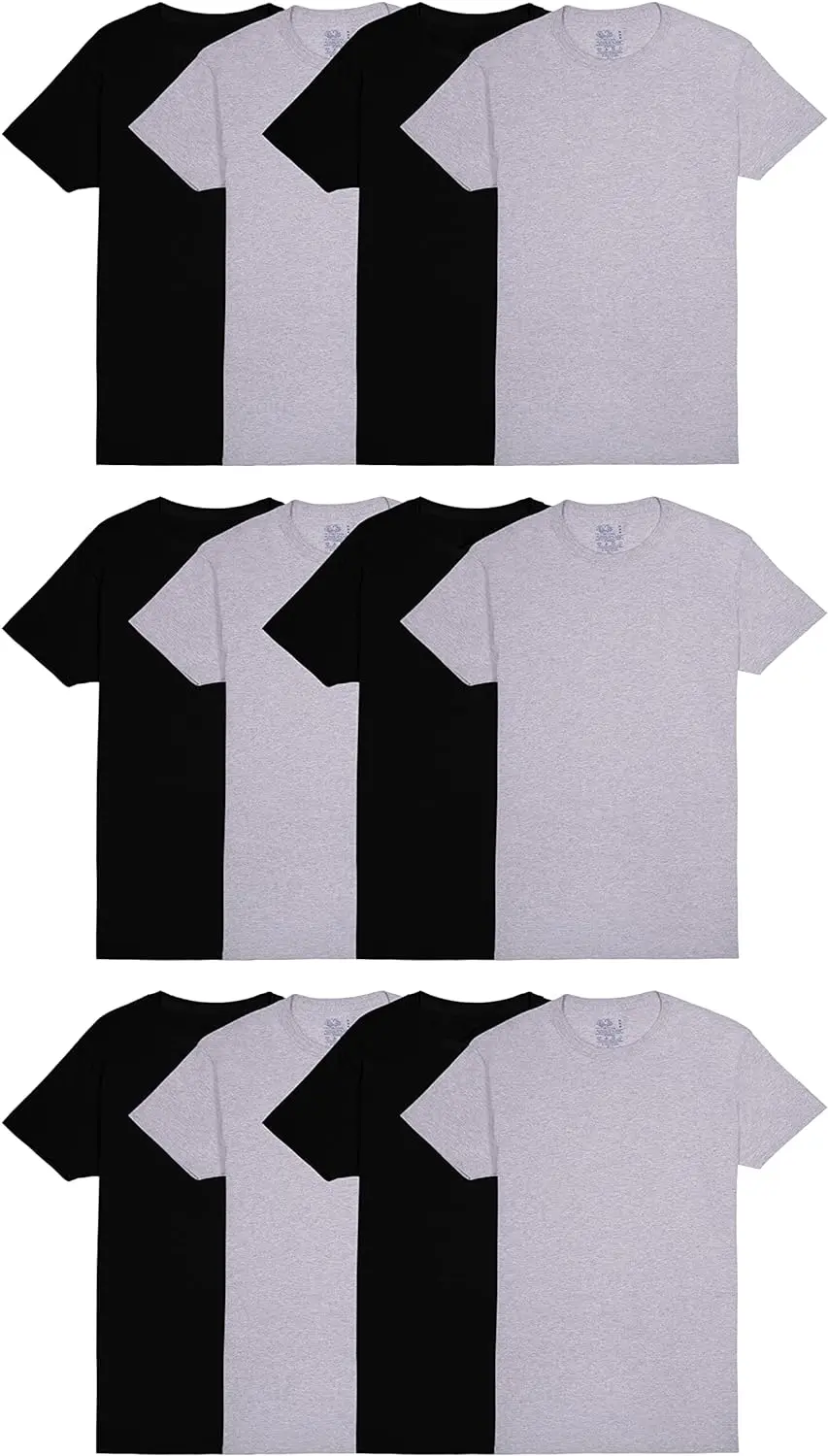 72 Pack-Men's Eversoft Cotton Stay Tucked Crew T-Shirt