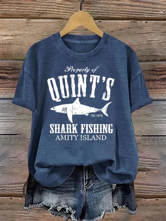 Women's Shark Week Marine Life Conservation Art Print T-Shirt 3fab