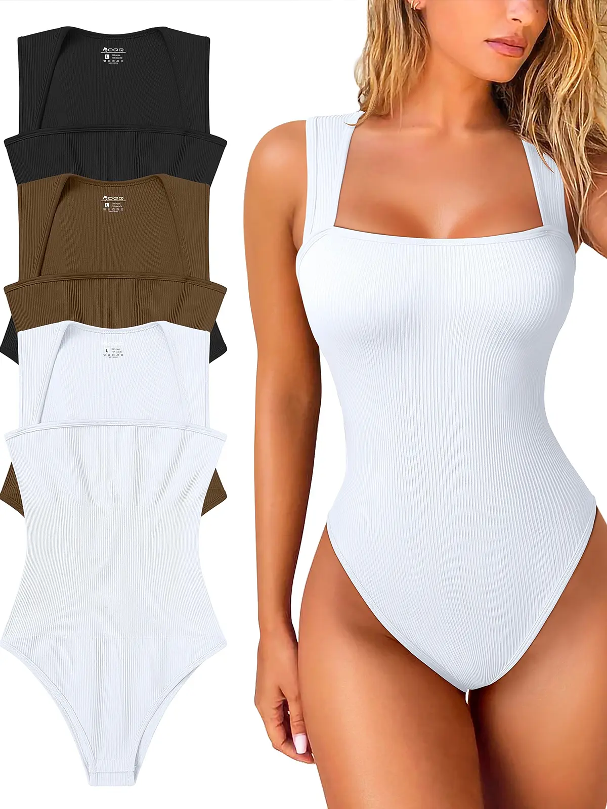 🔥LAST DAY 90% OFF🔥Ribbed Sleeveless Bodysuit