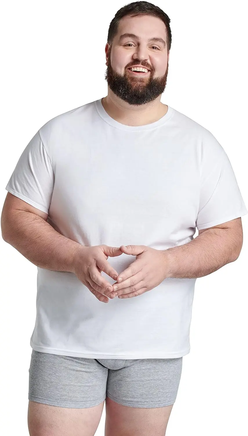 72 Pack-Men's Eversoft Cotton Stay Tucked Crew T-Shirt