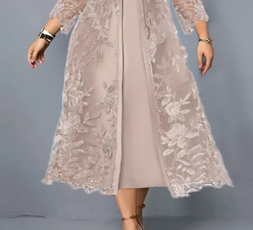 Women's Plus Size Curve Two Piece Dress