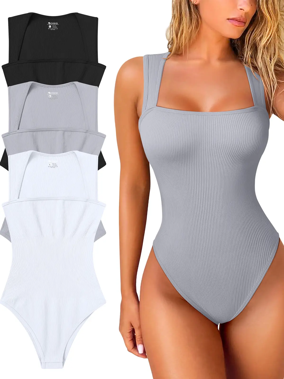🔥LAST DAY 90% OFF🔥Ribbed Sleeveless Bodysuit