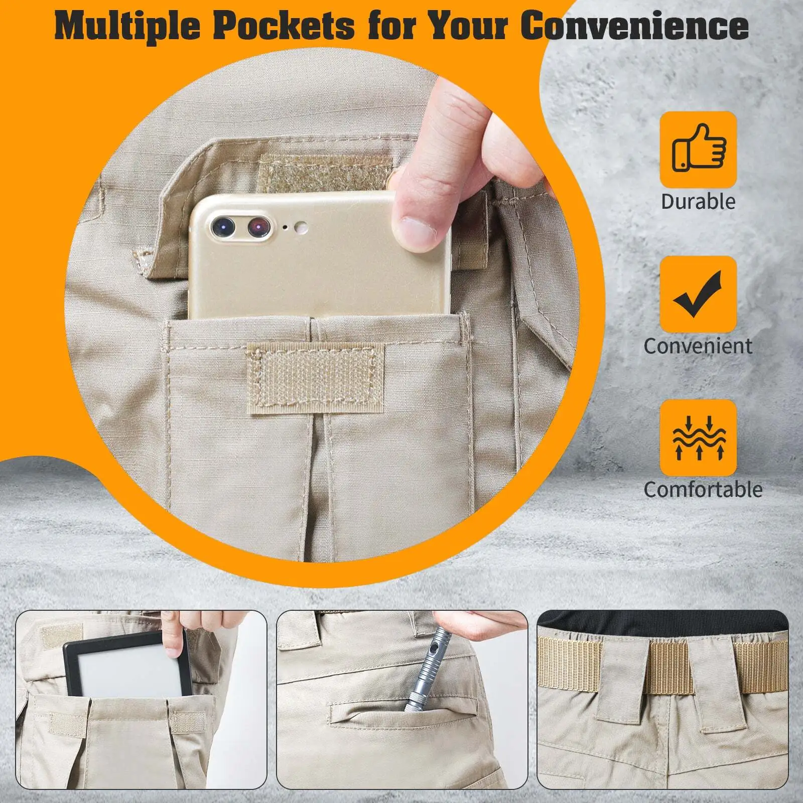 Archon IX8 Outdoor Waterproof Tactical Pants-Khaki