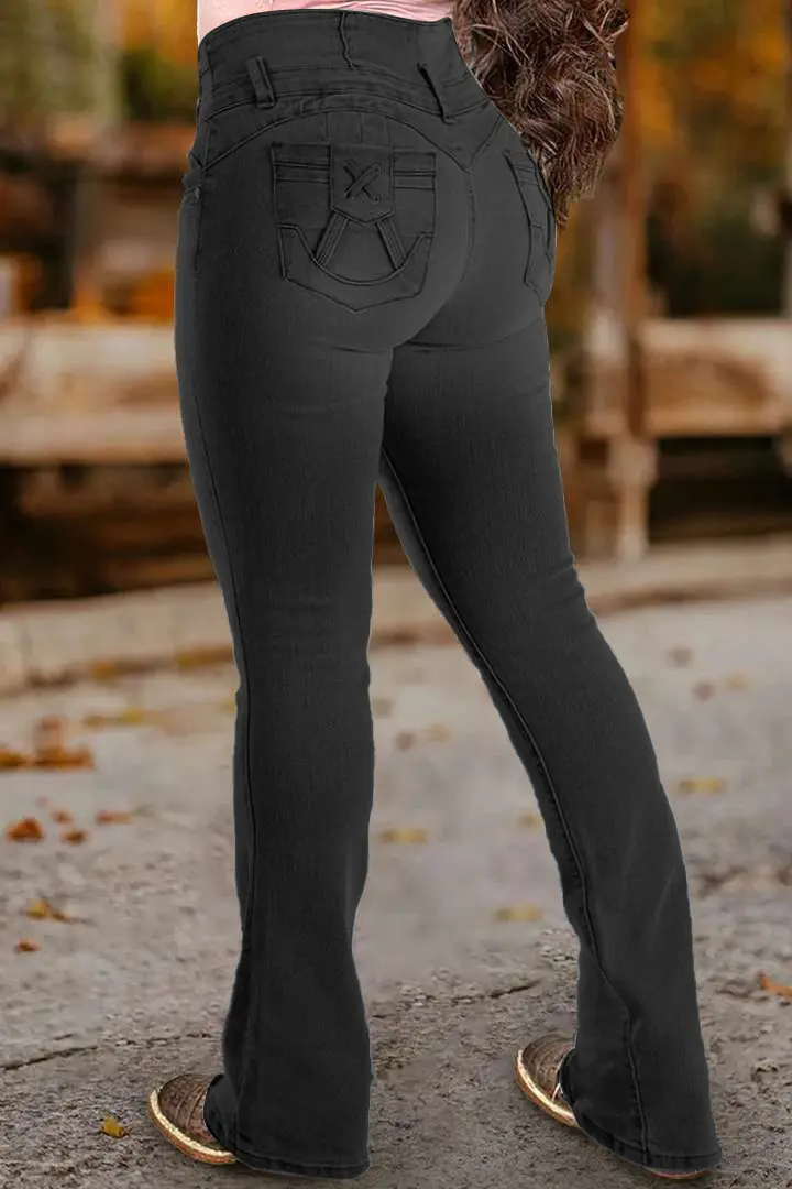 🔥7 Colors Pack only $24.99 🔥⚡LIMITED SALE-High-Waist Button Fly Flare Jeans