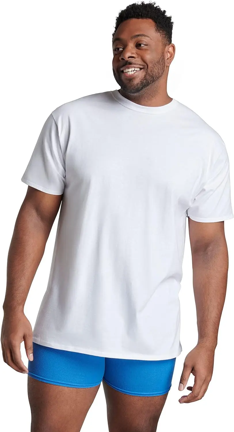 72 Pack-Men's Eversoft Cotton Stay Tucked Crew T-Shirt