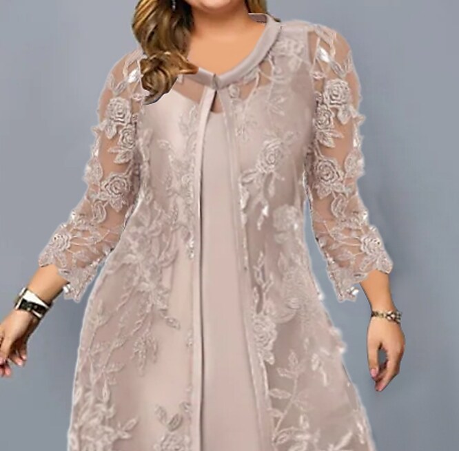 Women's Plus Size Curve Two Piece Dress