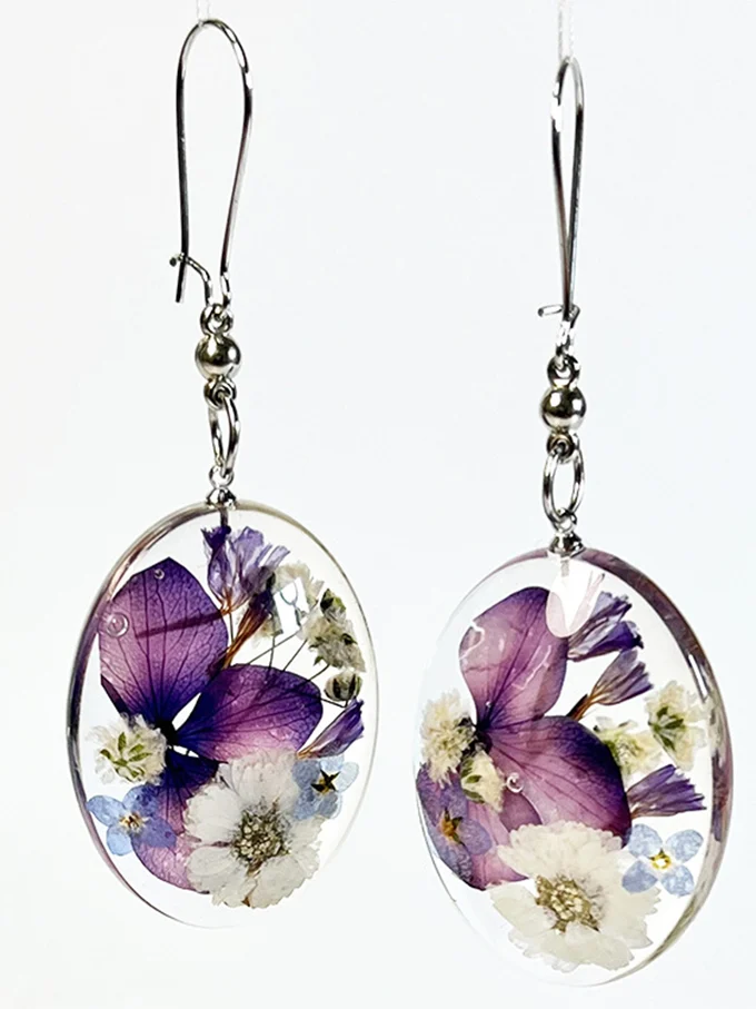 Alzheimer's Awareness Dementia Forget Me Not Earrings