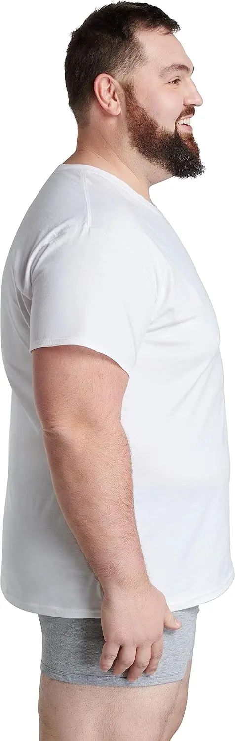 72 Pack-Men's Eversoft Cotton Stay Tucked Crew T-Shirt