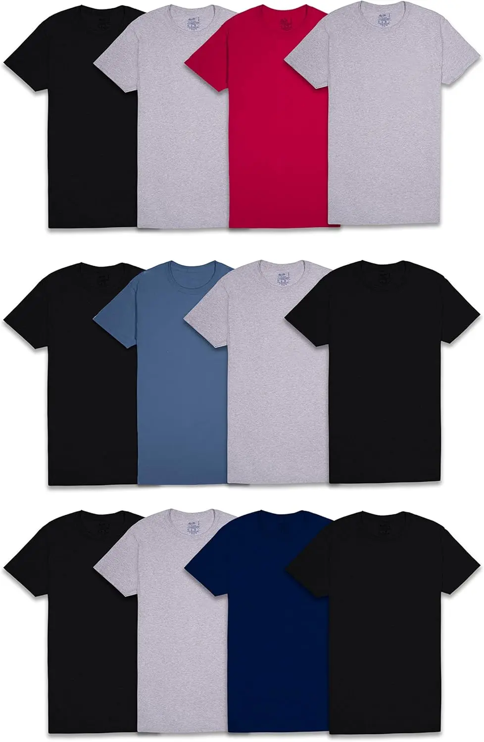 72 Pack-Men's Eversoft Cotton Stay Tucked Crew T-Shirt
