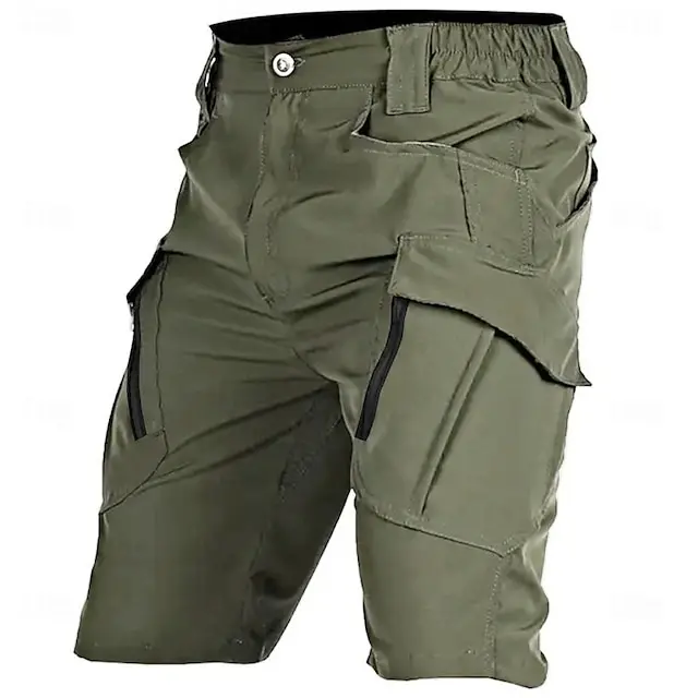 4 PACK-Men's Tactical Shorts Cargo Shorts Zipper Pocket Plain Waterproof Breathable Outdoor Daily Going out Fashion Casual Black Green